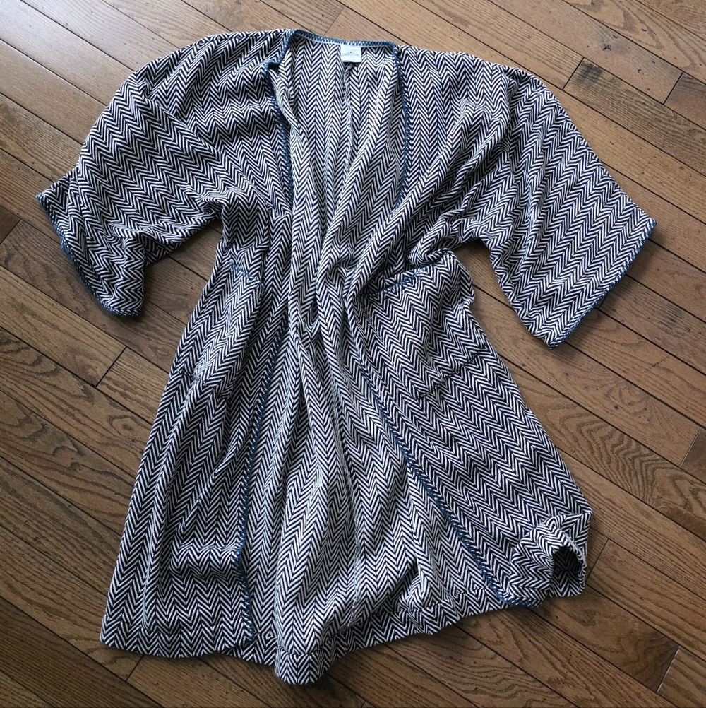 THE ATLIN Open Cover-Up Wrap Robe TOFINO TOWEL CO SUSIE WALL 100% Turkish Cotton